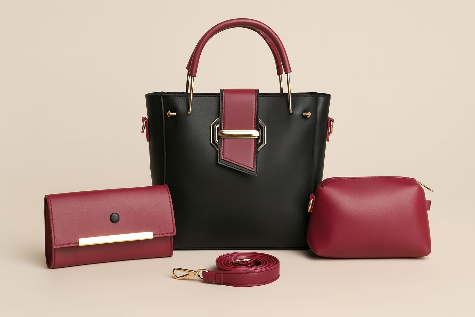 lasu elegant handbag set navy blue pink leather with gold accents lasu elegant handbag set navy blue pink leather with gold accents