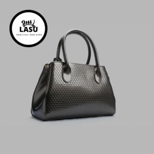 elegant black textured handbag – stylish everyday tote