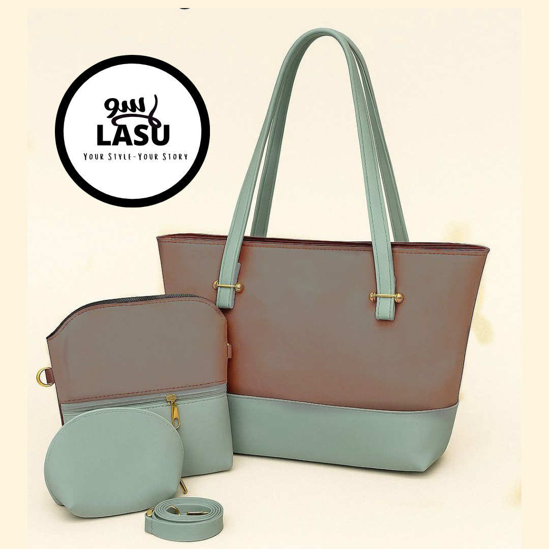 3 piece handbag set for women – bage pink – tote, shoulder bag & clutch 3 piece handbag set for women – bage pink – tote, shoulder bag & clutch